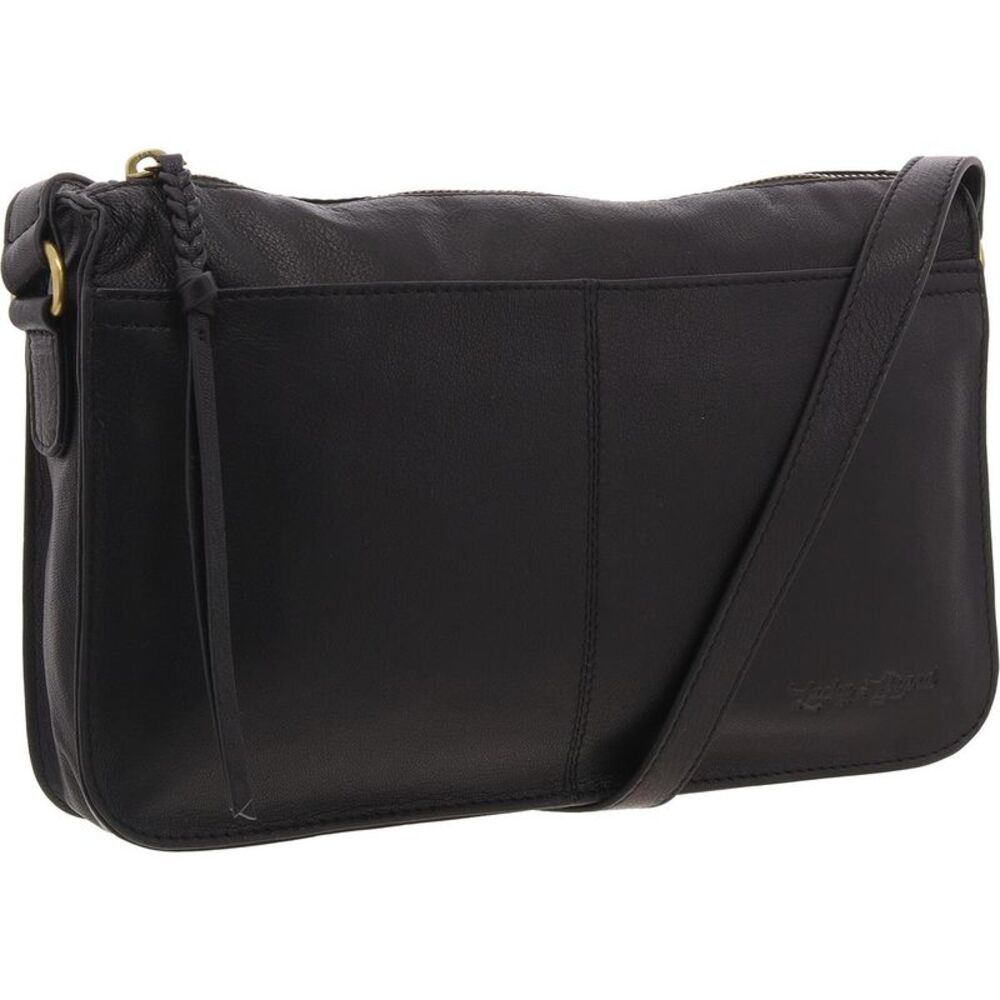 Lucky Brand Womens Kaye Black Embossed Leather Crossbody Handbag NWT - Picture 3 of 3